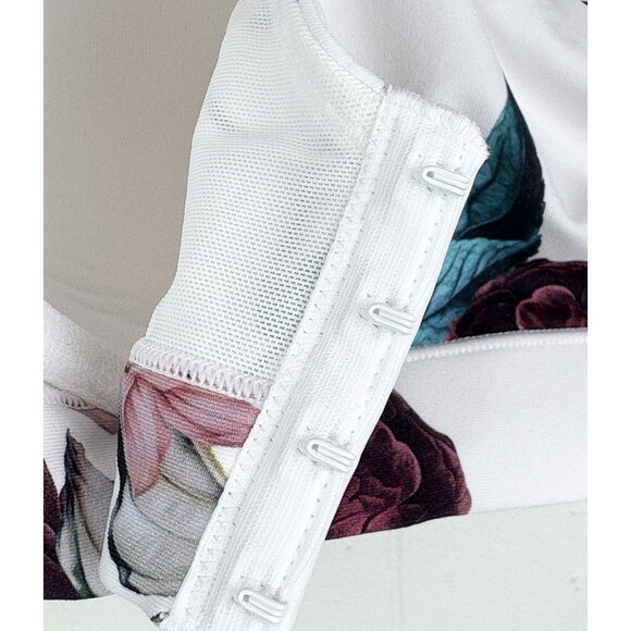 Cacique Full Coverage Underwire White Floral Flower Bra Adjustable, Plus 42DD - Picture 10 of 12